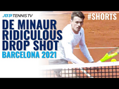 Ridiculous Alex de Minaur Drop Shot vs Tsitsipas | Barcelona 2021 #Shorts