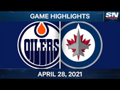 NHL Game Highlights | Oilers vs. Jets - Apr. 28, 2021