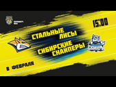 8.02.2021. «Стальные Лисы» – «Сибирские Снайперы» | (Париматч МХЛ 20/21) – Прямая трансляция