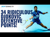 34 Times Novak Djokovic Won A Tennis Point With RIDICULOUS Defence! ️