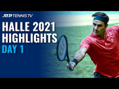 Federer faces Ivashka; Bautista Agut, Korda & Goffin In Action | Halle 2021 Highlights Day 1