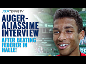 Felix Auger-Aliassime Interview After Beating Federer in Halle!