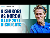 Kei Nishikori vs Sebastian Korda | Halle 2021 Highlights