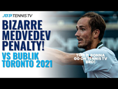 Daniil Medvedev Gets Bizarre Hindrance Penalty After CRAZY Point With Bublik In Toronto! 