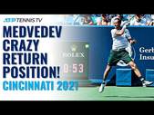 CRAZY Deep Daniil Medvedev Return Position in Cincinnati!