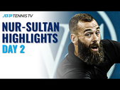 Paire Battles Gerasimov; Millman and Ivashka Also In Action | Nur-Sultan 2021 Day 2 Highlights