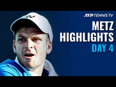 Hurkacz Battles Pouille; Monfils, Khachanov & Basilashvili In Action | Metz 2021 Day 4 Highlights