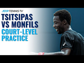 Stefanos Tsitsipas vs Gael Monfils: Court-Level Practice Highlights | Indian Wells 2021