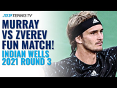 Andy Murray vs Alexander Zverev | Indian Wells 2021 Round 3 Highlights