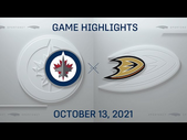 NHL Highlights | Jets vs. Ducks - Oct. 13, 2021