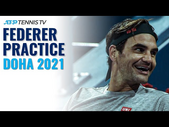 Roger Federer Practice Before Comeback in Doha #Shorts