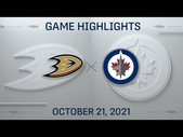 NHL Highlights | Ducks vs. Jets - Oct. 21, 2021