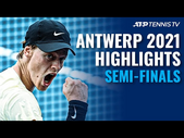 Sinner vs Harris; Brooksby vs Schwartzman | Antwerp 2021 Semi-Final Highlights
