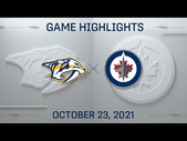 NHL Highlights | Predators vs. Jets - Oct. 23, 2021