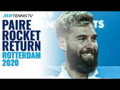 Benoit Paire ROCKET 182kph Forehand Return Winner | Rotterdam 2020 #Shorts