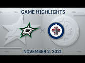 NHL Highlights | Stars vs. Jets - Nov. 2, 2021