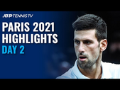 Djokovic Battles Fucsovics; Monfils, Ruud, Alcaraz in Action | Paris Masters 2021 Highlights Day 2