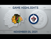 NHL Highlights | Blackhawks vs. Jets - Nov. 5, 2021