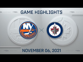 NHL Highlights | Islanders vs. Jets - Nov. 6, 2021