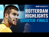 Tsitsipas & Khachanov Battle; Nishikori, Coric Face Off | Rotterdam 2021 Quarter-Final Highlights