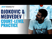 Novak Djokovic & Daniil Medvedev Court-Level Practice | Nitto ATP Finals 2021