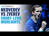 Daniil Medvedev vs Alexander Zverev Court-Level Highlights | Nitto ATP Finals 2021
