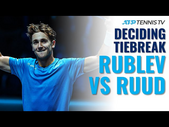 Andrey Rublev vs Casper Ruud: Amazing Deciding Set Tiebreak! | Nitto ATP Finals 2021 Highlights