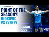 UNBELIEVABLE Novak Djokovic vs Alexander Zverev Point  | Nitto ATP Finals 2021 Highlights