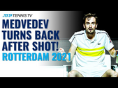 Daniil Medvedev Turns His Back During Rally! | Rotterdam 2021 #Shorts