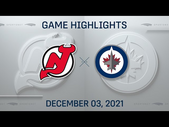 NHL Highlights | Devils vs. Jets - Dec 3, 2021