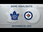 NHL Highlights | Maple Leafs vs. Jets - Dec. 5, 2021