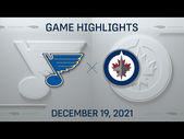 NHL Highlights | Blues vs. Jets - Dec. 19, 2021