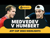 Daniil Medvedev Battles Ugo Humbert In EPIC | ATP Cup 2022 Highlights