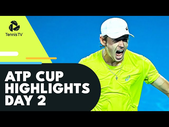 Medvedev & Humbert Face Off; Sinner, Zverev, Berrettini In Action | ATP Cup 2022 Day 2 Highlights