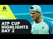 Tsitsipas vs Schwartzman Thriller; Ruud, Hurkacz, Garin Look To Win | ATP Cup 2022 Day 3 Highlights