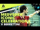 Daniil Medvedev ICONIC Celebrations  | ATP Cup 2022 vs Berrettini