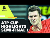 Hurkacz vs Bautista Agut THRILLER; Carreno Busta vs Zielinski | ATP Cup 2022 Semi-Final 1 Highlights
