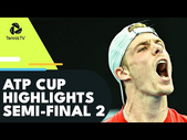 Shapovalov vs Safiullin; Auger-Aliassime vs Medvedev | ATP Cup 2022 Semi-Final 2 Highlights