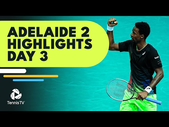 Monfils Battles Monteiro; Isner Plays Kokkinakis | Adelaide 2 2022 Highlights Day 3