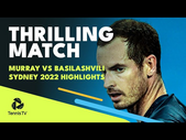 EPIC Andy Murray vs Nikoloz Basilashvili Encounter | Sydney 2022 Highlights