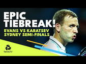 EPIC 28-Point Tiebreak Between Dan Evans & Aslan Karatsev in Sydney!