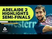 Cilic Battles Kokkinakis; Rinderknech Faces Moutet | Adelaide 2 2022 Semi-Final Highlights