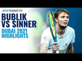 Jannik Sinner vs Alexander Bublik Highlights | Dubai 2021 Round 2