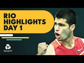 Alcaraz and Munar Lock Horns; Cuevas Battles Andujar | Rio Open 2022 Highlights Day 1