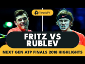 Exciting Highlights From Andrey Rublev vs Taylor Fritz Next Gen Finals 2018 Meeting