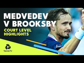 Daniil Medvedev vs Jenson Brooksby: Court Level Highlights | Miami 2022
