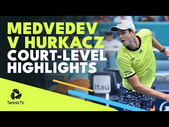 Hubert Hurkacz vs Daniil Medvedev Court-Level Highlights | Miami Open 2022