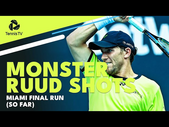 Casper Ruud Monster Groundstrokes In Miami Final Run (So Far) | Miami 2022 Hghlights