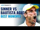 Jannik Sinner vs Roberto Bautista Agut: Brilliant Shots & Rallies | Dubai 2021 Highlights