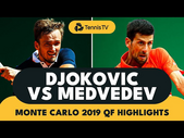 Novak Djokovic vs Daniil Medvedev Entertaining Highlights | Monte Carlo 2019 Quarter-Finals
